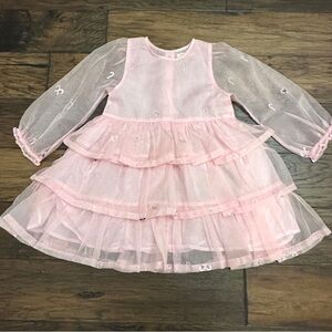Pink Chicken EUC 4Y Candy Cane Organza Dress